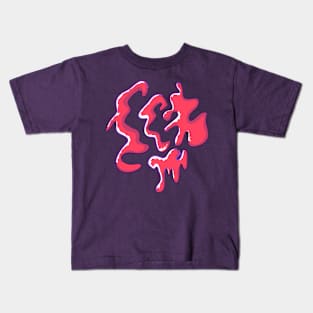 Doodle lava (red) Kids T-Shirt